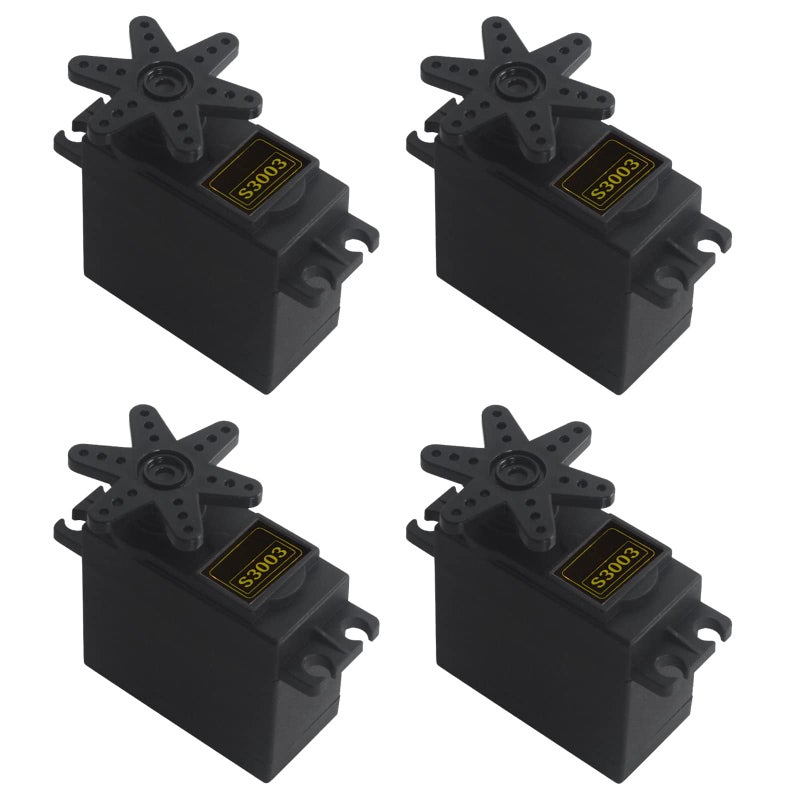 RGBZONE 4PCS S3003 Servo Motor Standard RC Servo High Speed for Smart Car Robot Boat RC Helicopter - Image 1